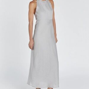 Adina Dove Linen Midi Dress by Dissh - color Silver